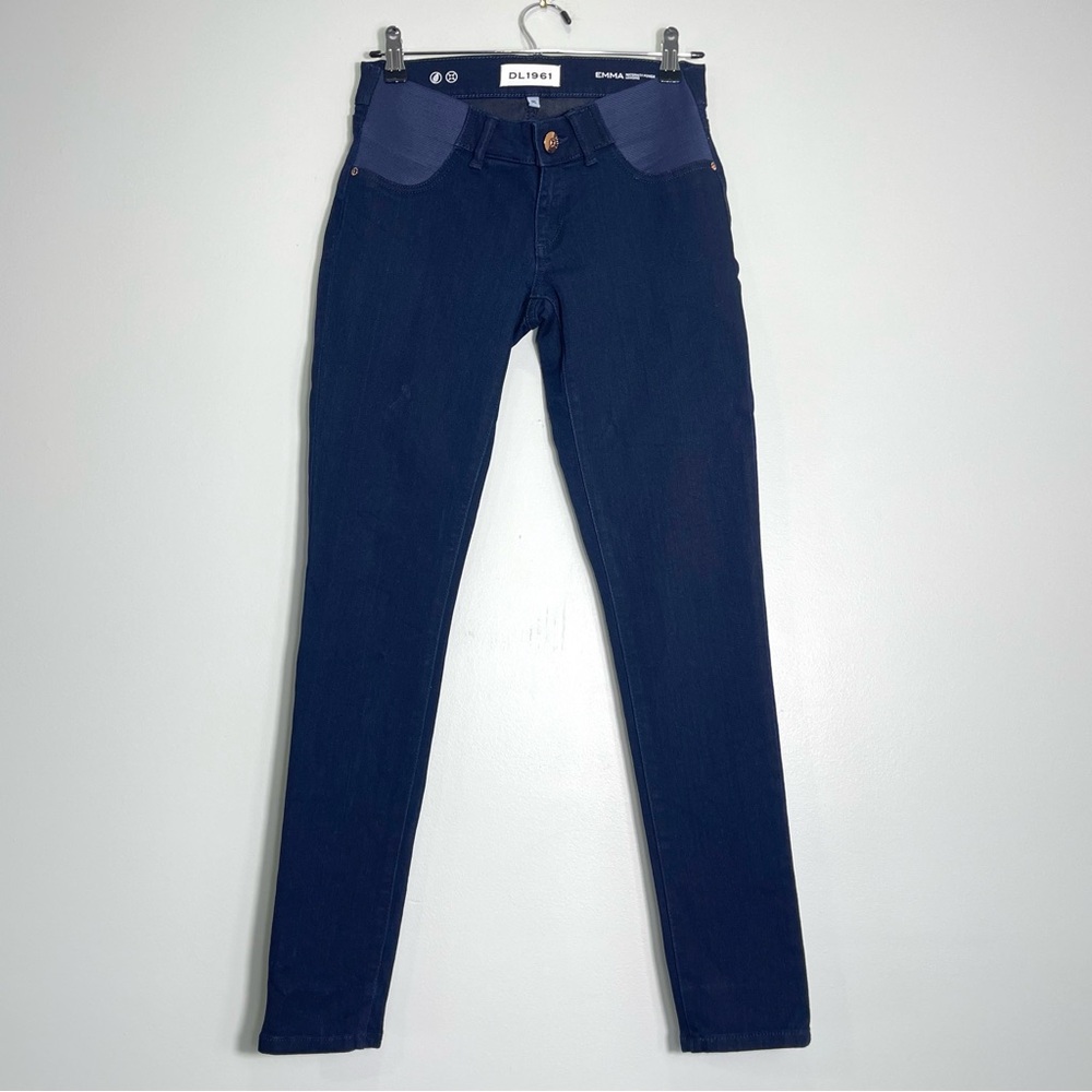 NWOT DL1961 Emma Maternity Power Leggings Dark Wash Skinny Jeans Stretch Size 25